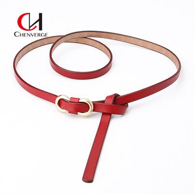 OEM Ladies Leather Belt PU Thin Waist Strap Simple Matching Dress Sub Sweater Shirt